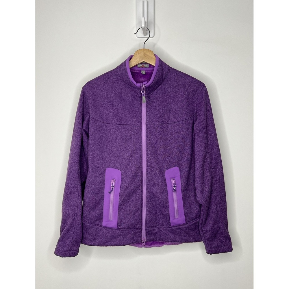 Peter Millar Element 4 Warmth Full Zip Jacket Womens Medium Purple Sherpa Lined